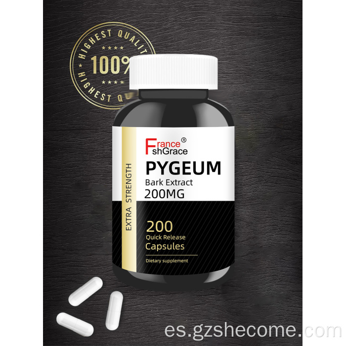 Las cápsulas de pygeum de alta calidad soportan saludables